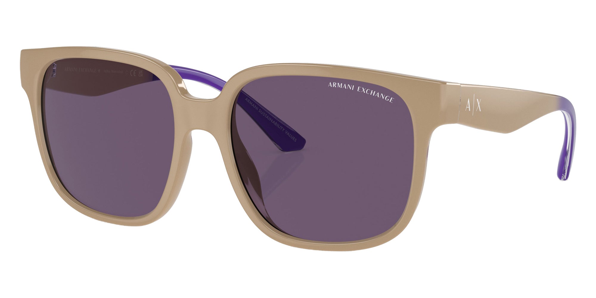 ARMANI EXCHANGE AX4136SU 83421A 56 - Shiny Tundra / Violet #id:ax4136su83421a_s:100105
