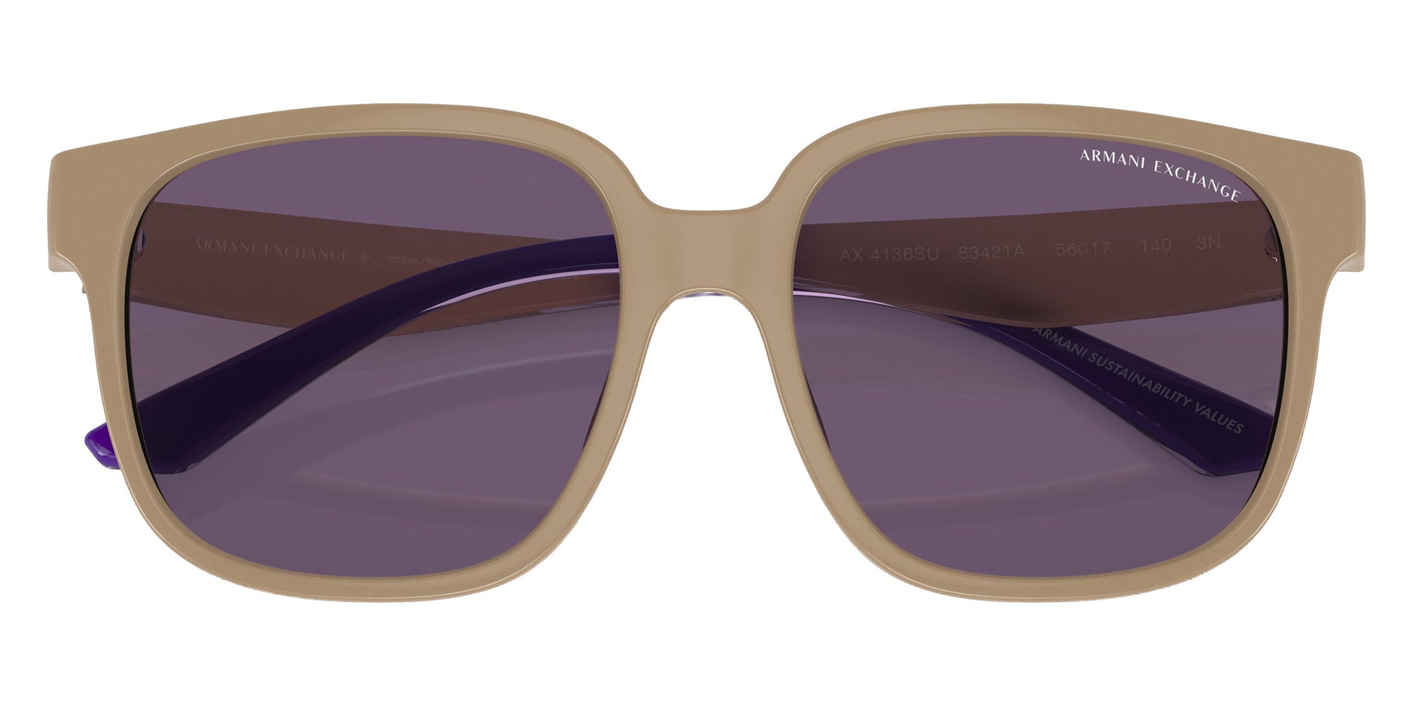 ARMANI EXCHANGE AX4136SU 83421A 56 - Shiny Tundra / Violet #id:ax4136su83421a_s:100120