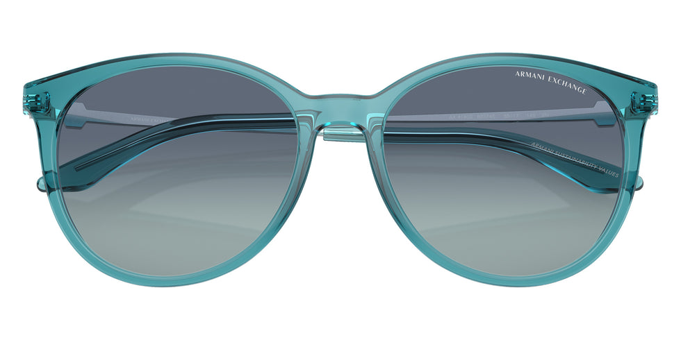 ARMANI EXCHANGE AX4140S 82374S 55 - Shiny Transparent Petroleum / Azure Gradient Dark Blue #id:ax4140s82374s_s:100120