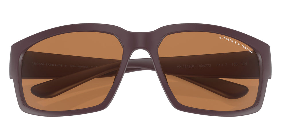 ARMANI EXCHANGE AX4142SU 834773 61 - Matte Bordeaux / Brown #id:ax4142su834773_s:100120