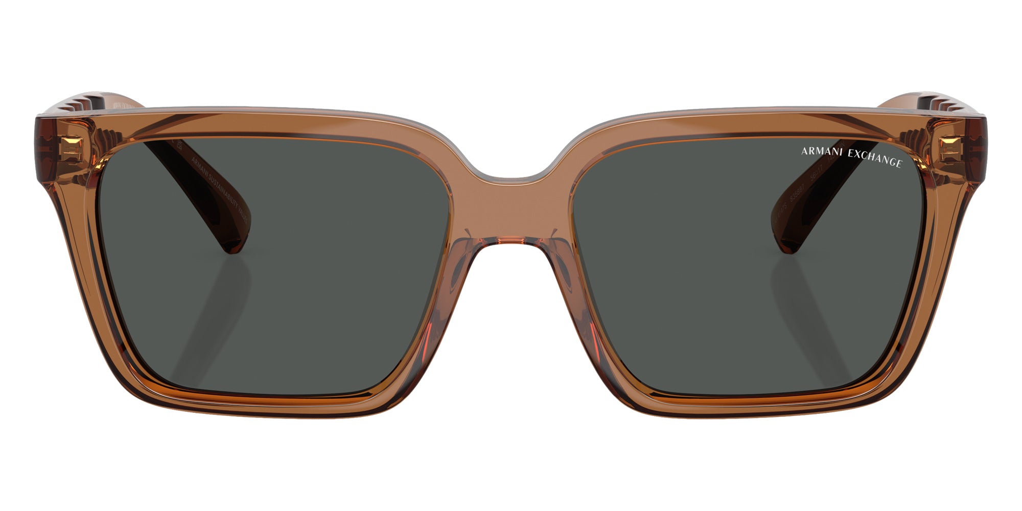ARMANI EXCHANGE AX4147S 835887 56 - Shiny Transparent Brown / Dark Gray #id:ax4147s835887_s:104100