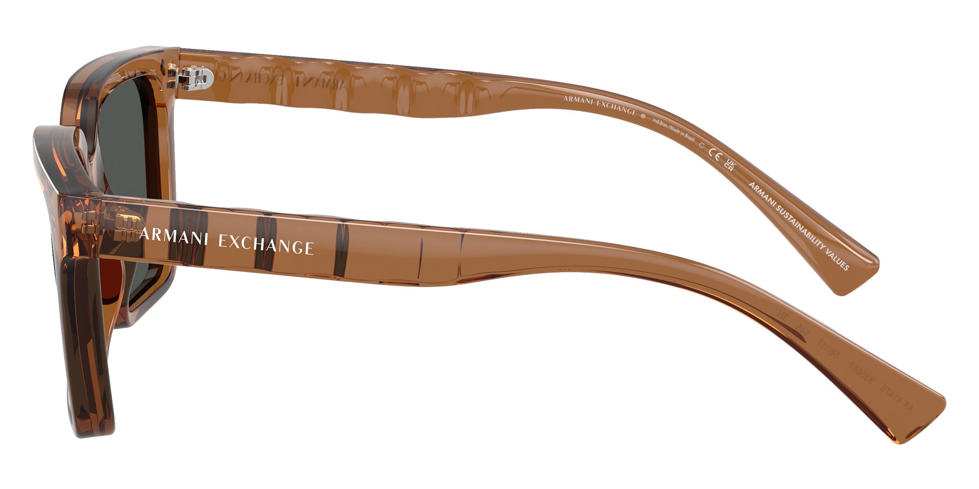 ARMANI EXCHANGE AX4147S 835887 56 - Shiny Transparent Brown / Dark Gray #id:ax4147s835887_s:104110