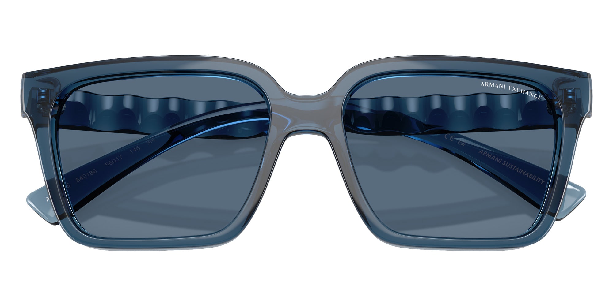 ARMANI EXCHANGE AX4147S 840180 56 - Shiny Transparent Blue / Dark Blue #id:ax4147s840180_s:106120