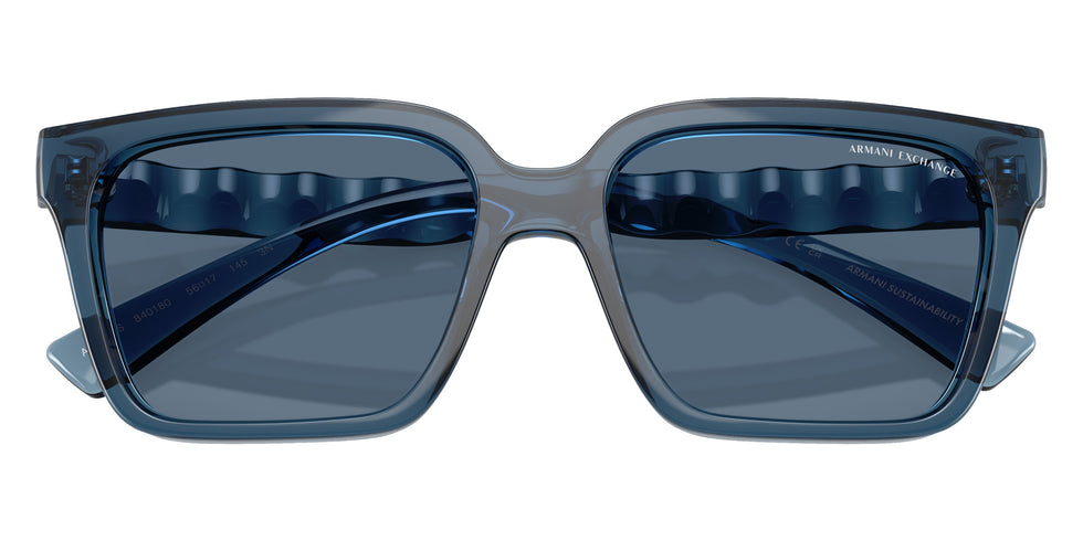 ARMANI EXCHANGE AX4147S 840180 56 - Shiny Transparent Blue / Dark Blue #id:ax4147s840180_s:106120