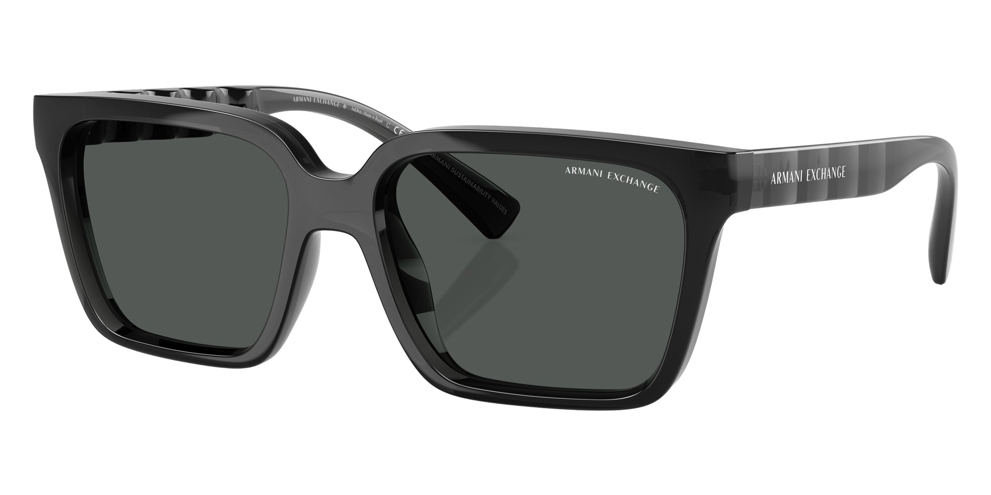 ARMANI EXCHANGE AX4147SF 835687 56 - Shiny Transparent Gray / Dark Gray #id:ax4147sf835687_s:102105