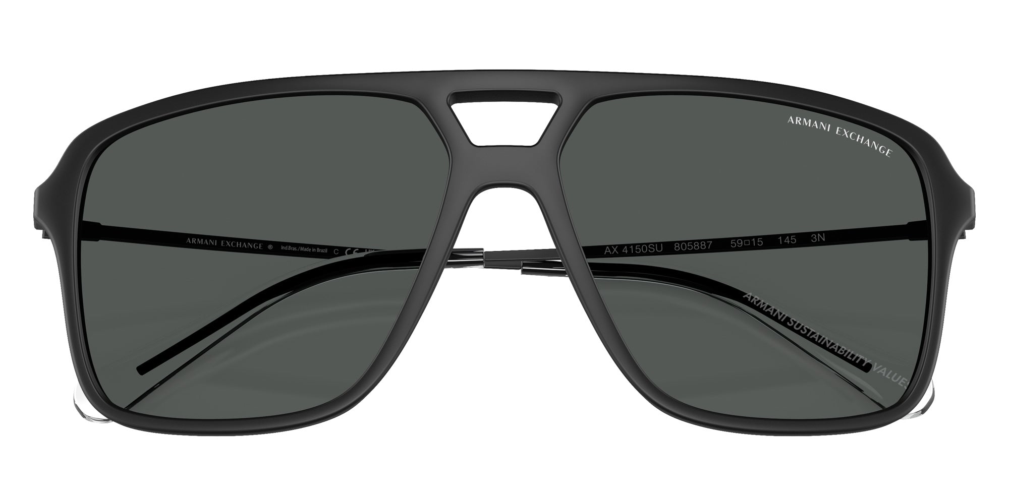 ARMANI EXCHANGE AX4150SU Aviator Sunglasses | EyeOns.com