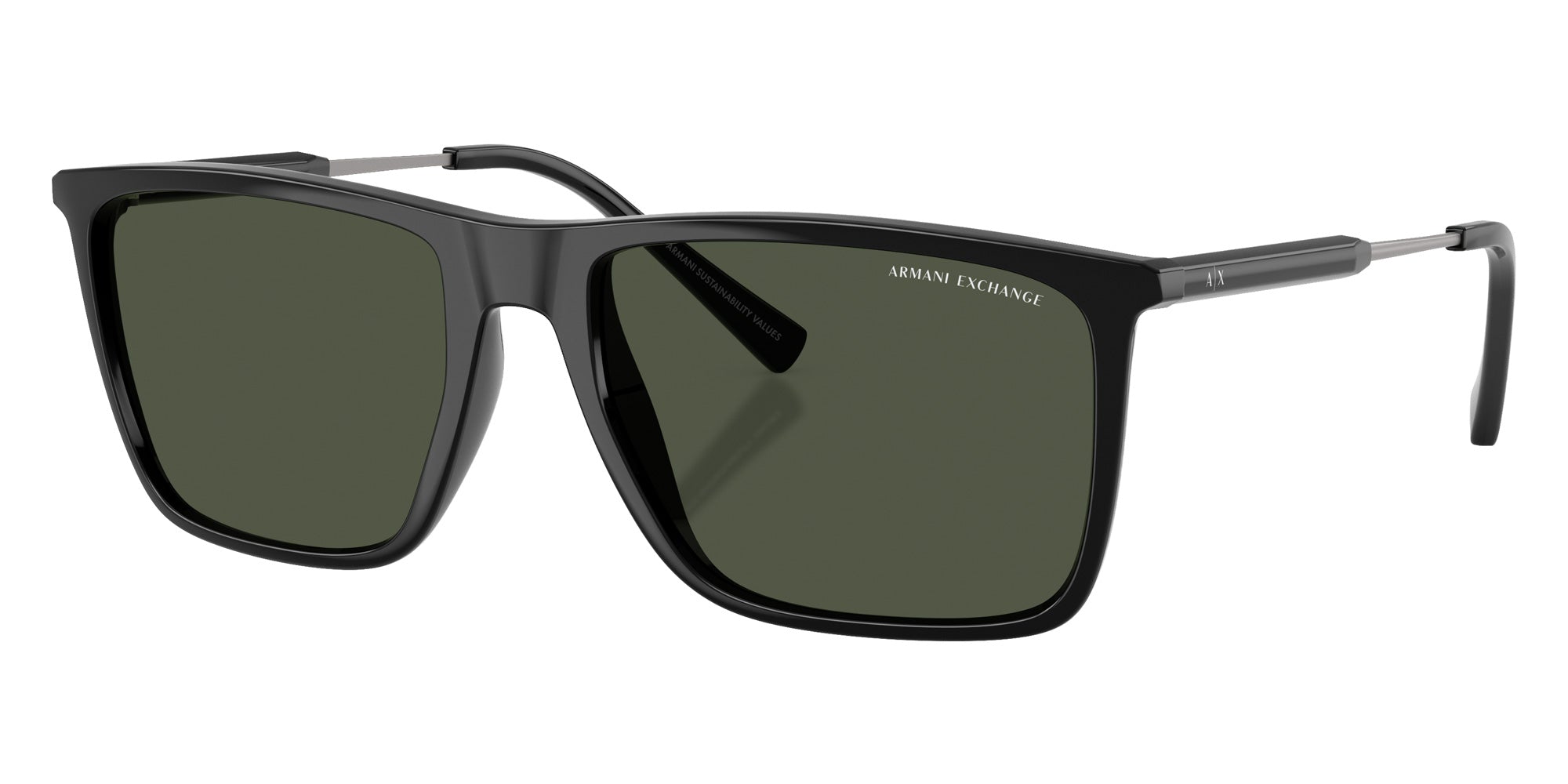 ARMANI EXCHANGE AX4160S 81582J 57 - Shiny Black / Dark Green Polarized #id:ax4160s81582j_s:102105
