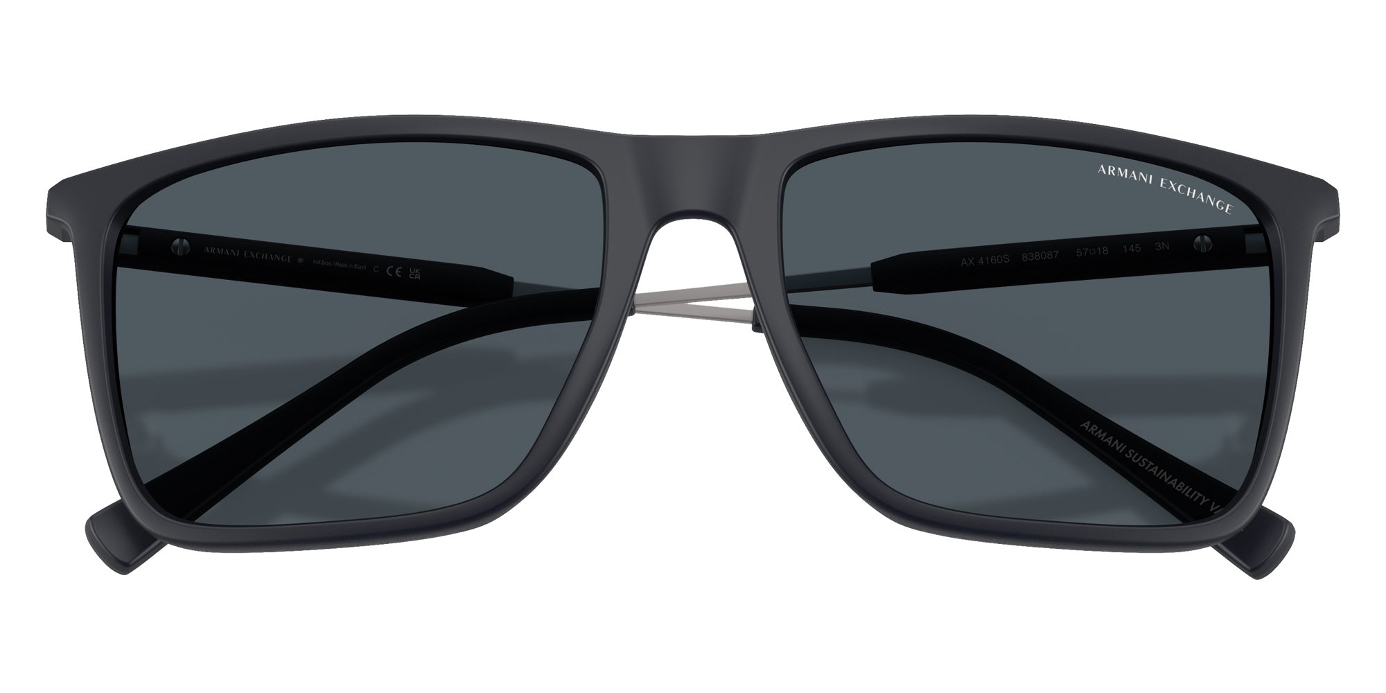 ARMANI EXCHANGE AX4160S 838087 57 - Matte Blue / Dark Gray #id:ax4160s838087_s:104120