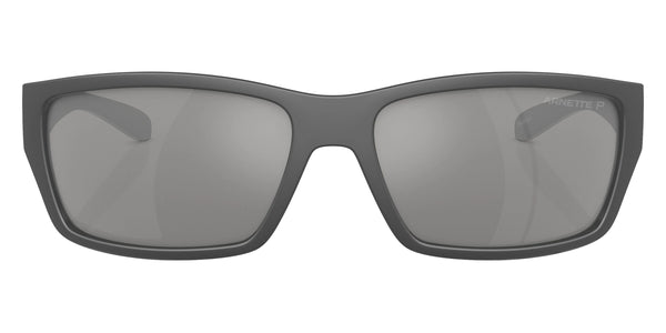 Medium Gray/Black Matte/Shiny / Gray Mirrored Silver 80 Polarized / 61-15-125