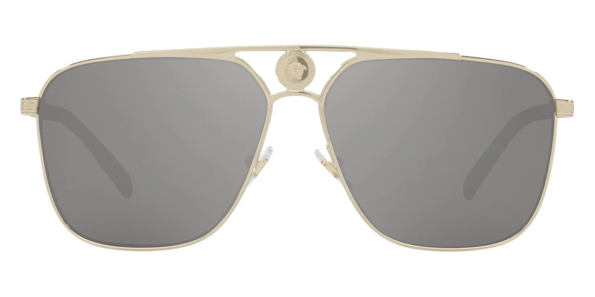 VERSACE VE2238 12526G 61 - Pale Gold / Light Gray Mirrored Silver