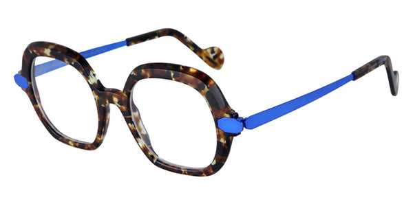 Tortoiseshell/Neon Dark Blue / 48-19