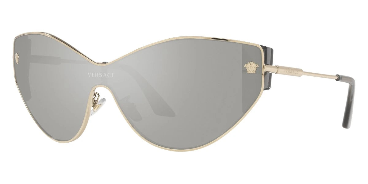 VERSACE VE2239 12526G 47 - Pale Gold / Light Gray Mirrored Silver