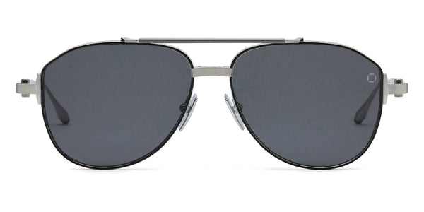 Brushed Silver/Black Rhodium/Black Enamel / Dark Gray AR / 57-14-145