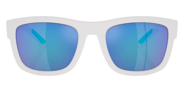 White Rubber / Light Green Mirrored Blue / 56-21-145