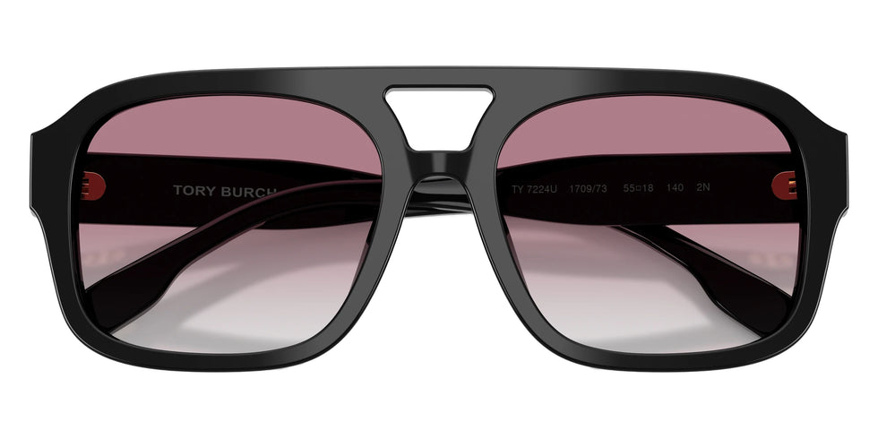 Tory Burch TY7224U 170973 55 - Black / Gray Gradient Violet