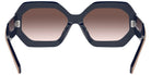 Tory Burch TY7192U 19396I 55 - Navy/Beige / Clear Gradient Gray Mirrored Silver