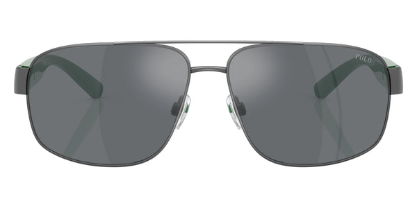 Semi Shiny Dark Gunmetal/Shiny Green/Shiny Blue / Mirrored Light Gray / 62-14-140