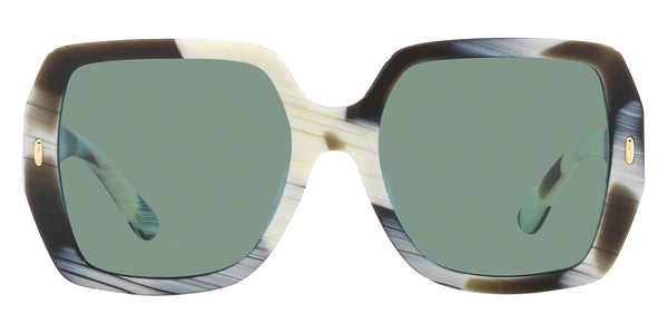 Ivory Brown Horn / Petrol Green / 54-18-140