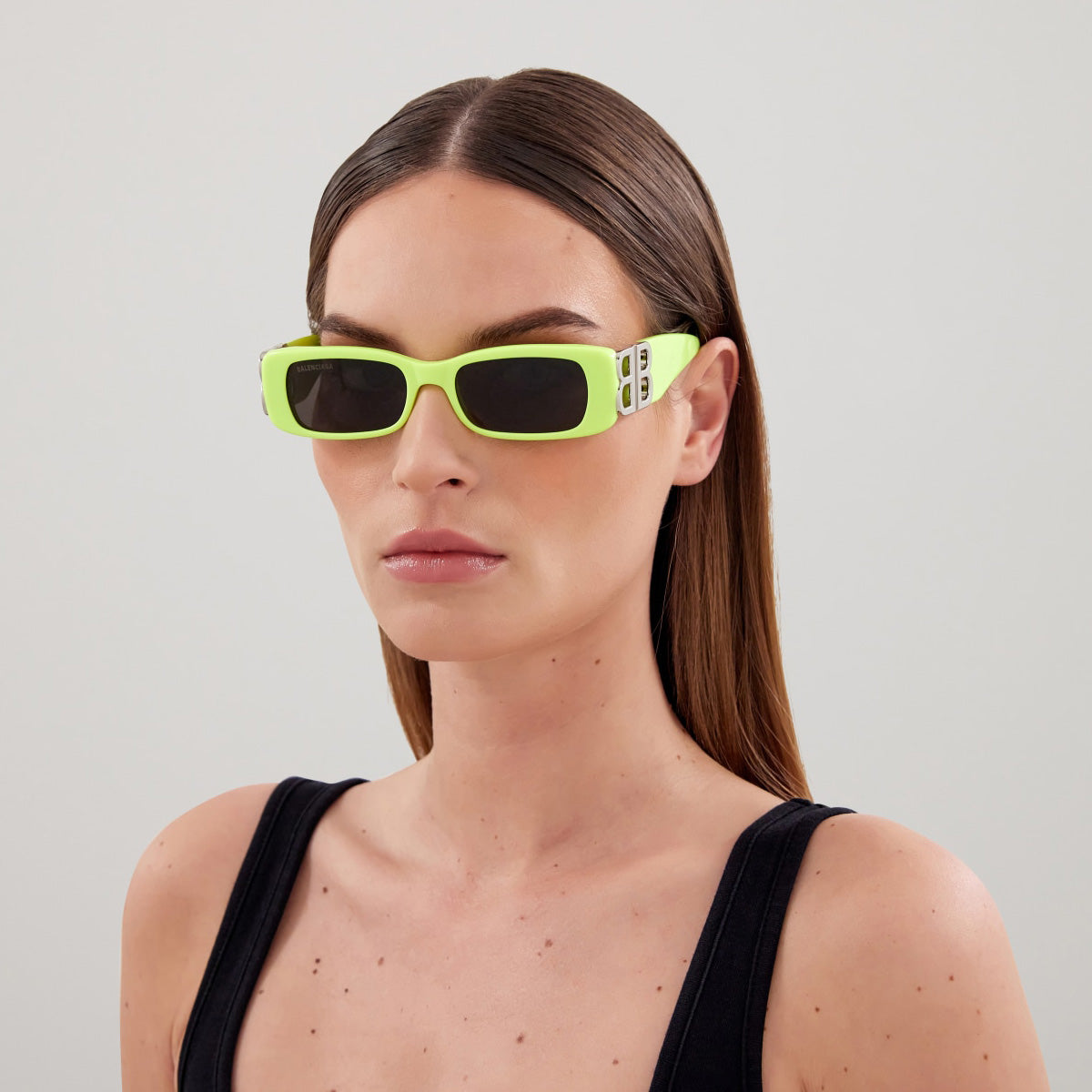 Balenciaga BB0096S 008 51 - Yellow/Silver / Gray #id:bb0096s008_s:108115