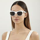 Balenciaga BB0132S 006 53 - White/Gold / Gray #id:bb0132s006_s:102105