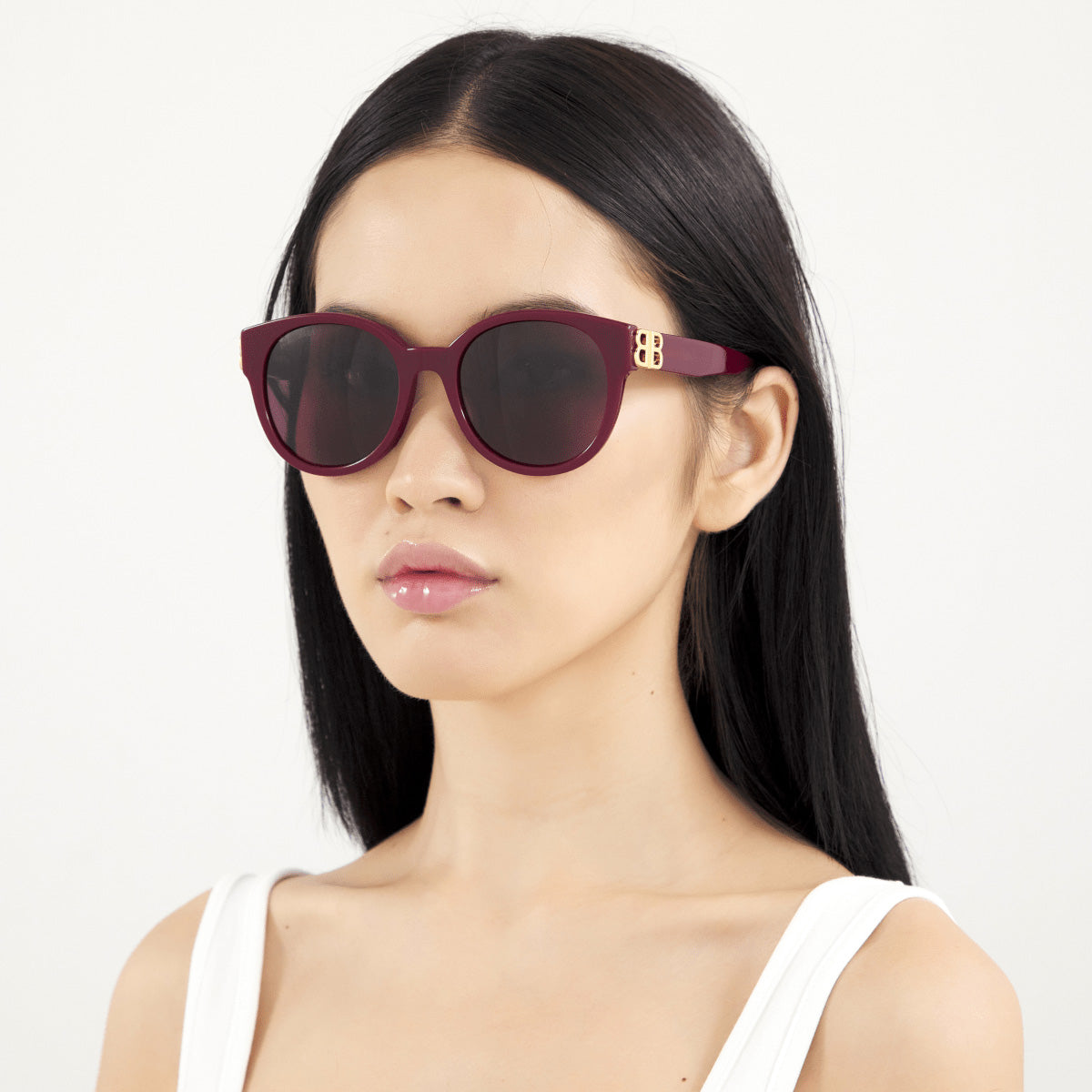 Balenciaga BB0134SA 004 55 - Burgundy/Gold / Red #id:bb0134sa004_s:102105