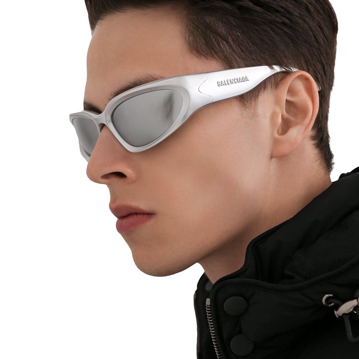 Balenciaga BB0157S Wrap Sunglasses | EyeOns.com