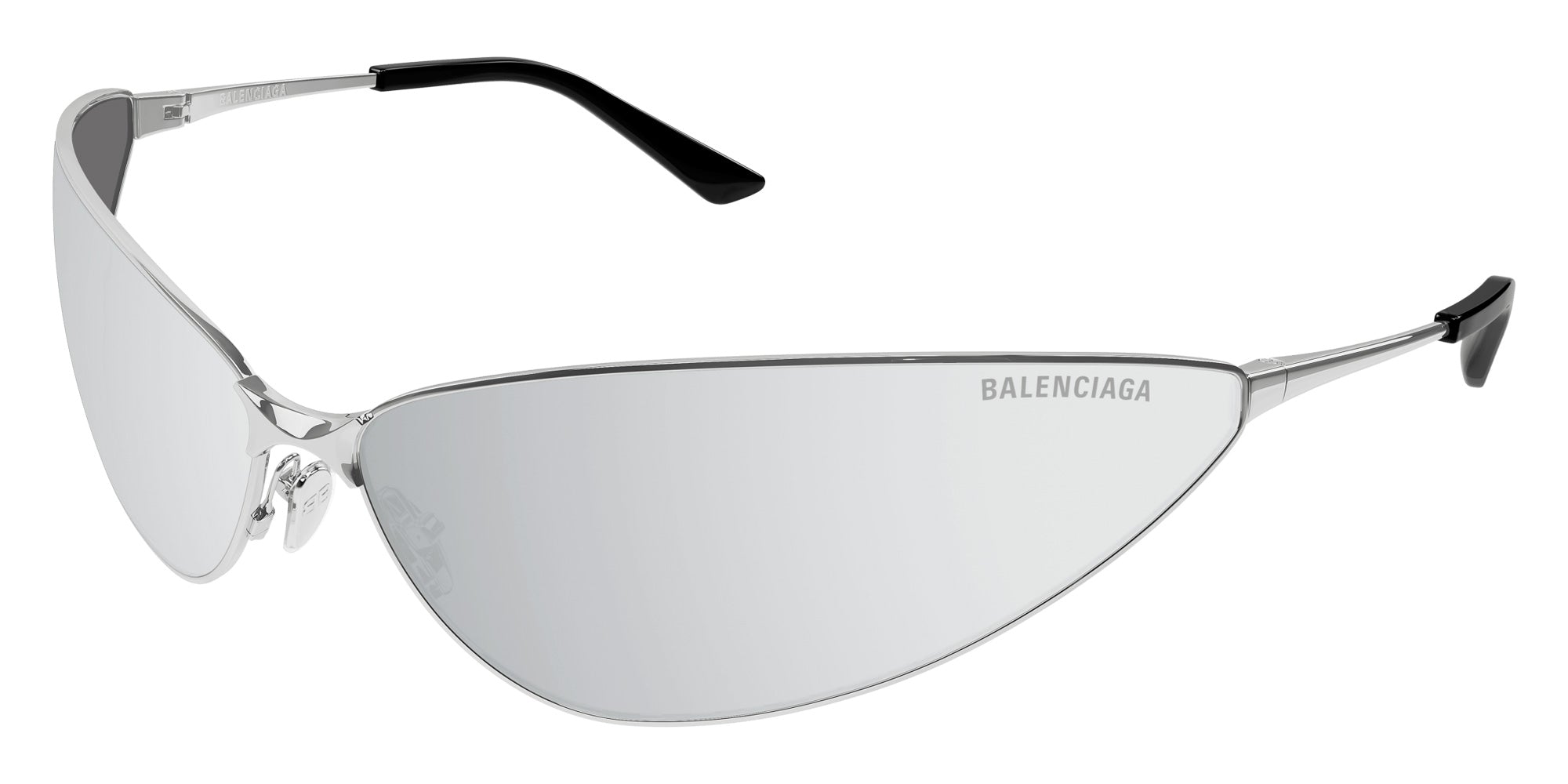 Balenciaga BB0315S 001 93 - Silver / Silver Mirrored Double #id:bb0315s001_s:100105