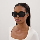 Balenciaga BB0465S 001 56 - Black / Gray #id:bb0465s001_s:100115