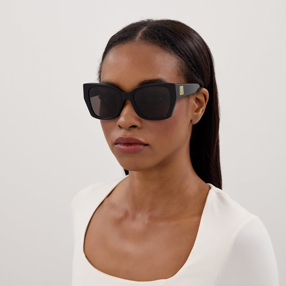 Balenciaga BB0474S 001 55 - Black / Gray #id:bb0474s001_s:100115