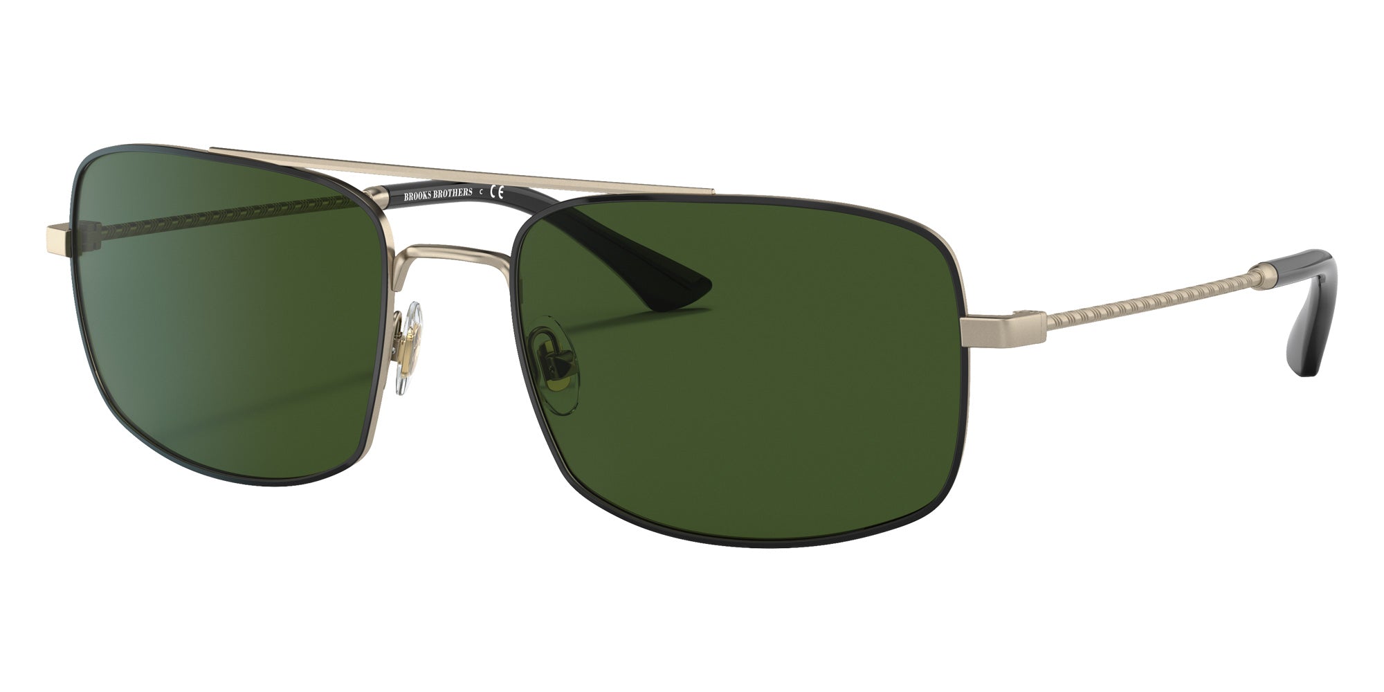 Brooks Brothers BB4060 101571 58 - Matte Light Gold / Solid Green #id:bb4060101571_s:100105