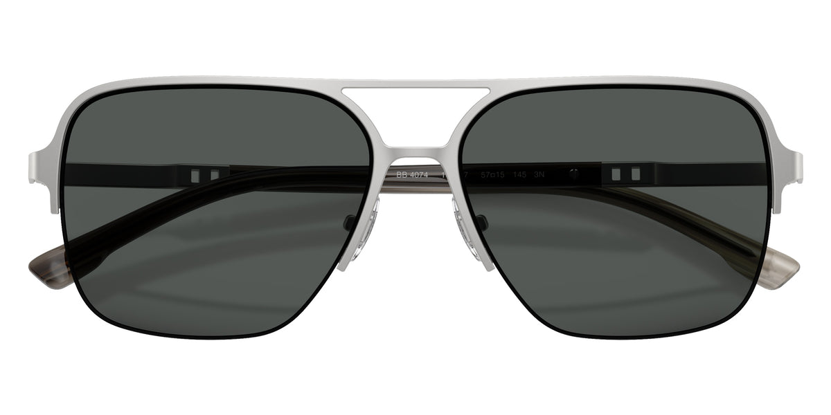 Brooks Brothers BB4074 103287 57 - Silver / Gray #id:bb4074103287_s:102120