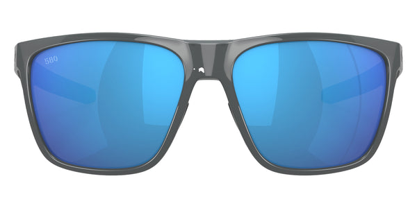 Shiny Gray / Blue Mirrored Polarized / 62-16-130