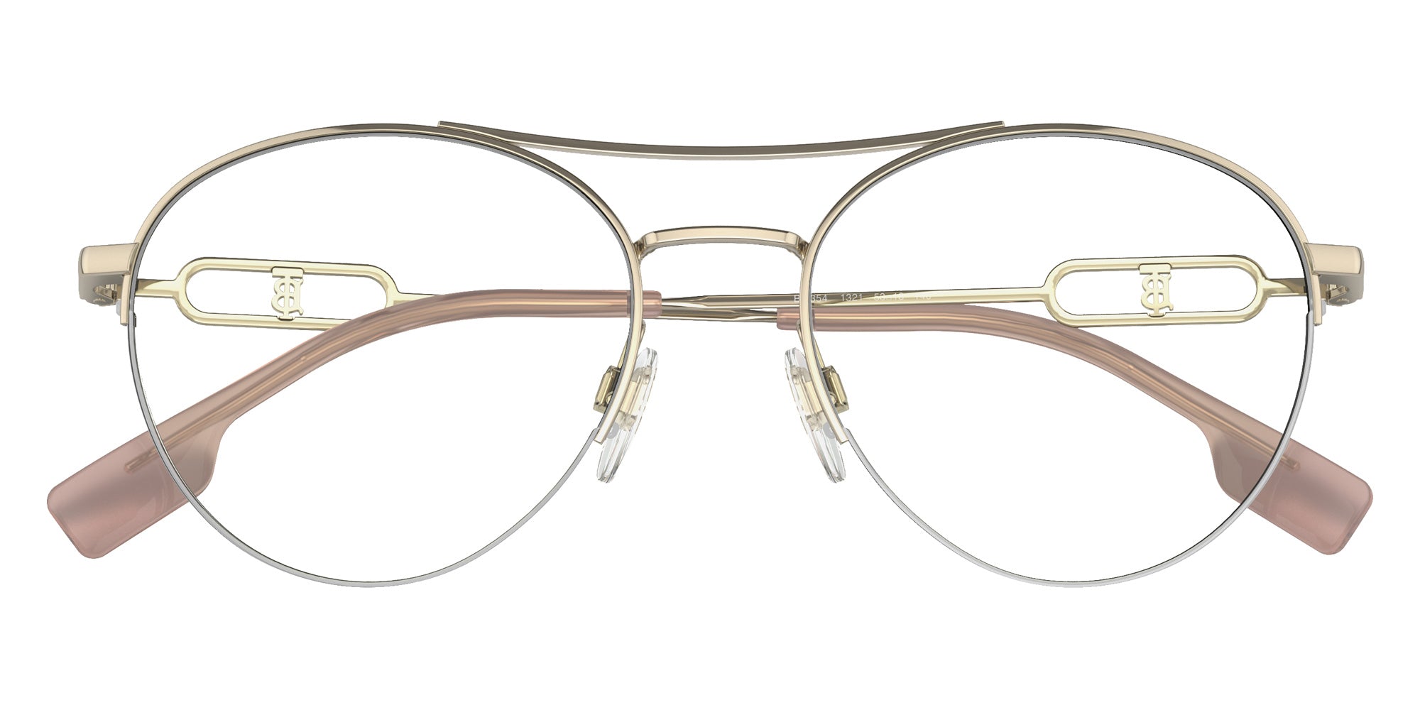 Burberry BE1354 Martha 1321 53 - Light Gold / Clear Blue Light Filter #id:be13541321_s:100120