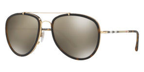 BURBERRY BE3090Q 10525A 58 - Havana / Light Brown Mirrored Dark Gold #id:be3090q10525a_s:100100
