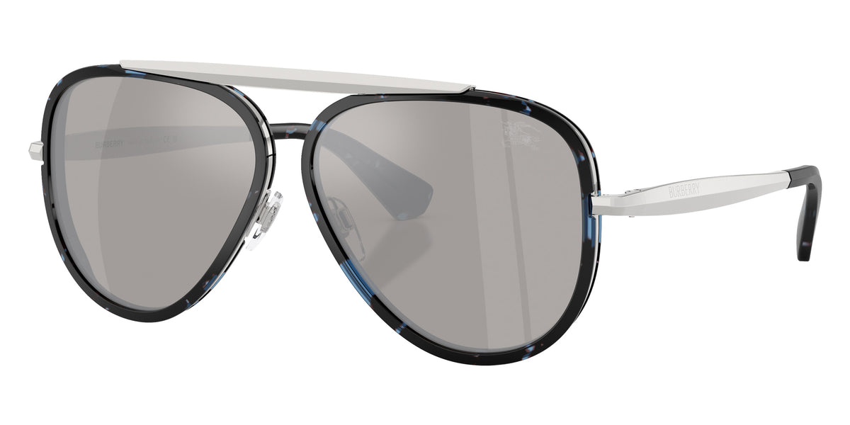 BURBERRY BE3176 10056G 60 - Blue Havana / Light Gray Mirrored Silver #id:be317610056g_s:100105