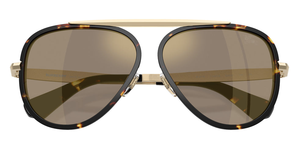 BURBERRY BE3176 11095A 60 - Yellow Havana / Light Brown Mirrored Gold #id:be317611095a_s:102120