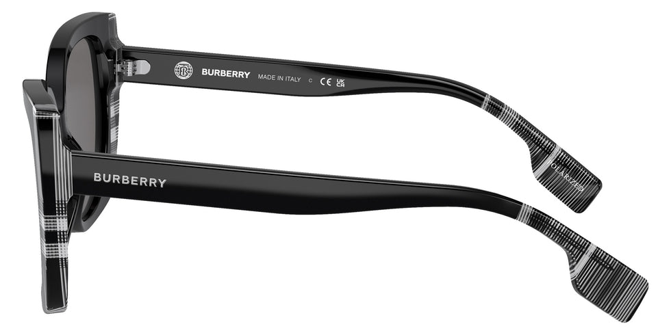 Burberry BE4393 Meryl 405181 54 - Black/Check White Black / Dark Gray Polarized #id:be4393405181_s:102110