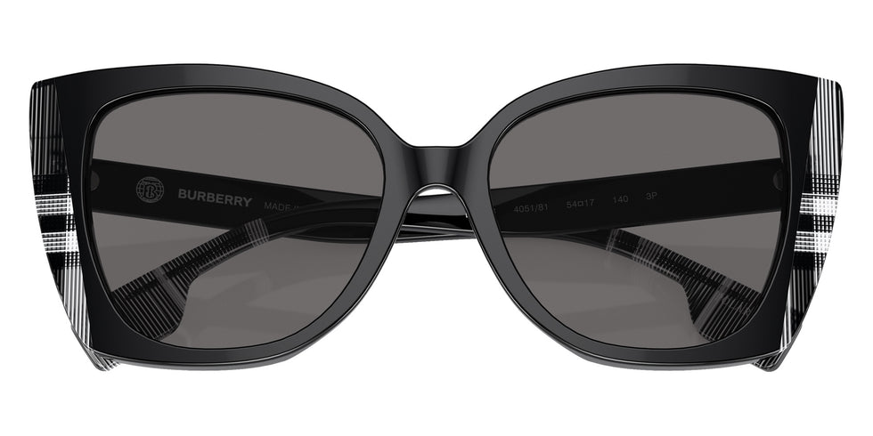 Burberry BE4393 Meryl 405181 54 - Black/Check White Black / Dark Gray Polarized #id:be4393405181_s:102120