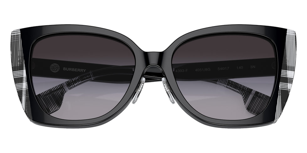 BURBERRY BE4393F Meryl 40518G 54 - Black/Check White Black #id:be4393f40518g_s:100120