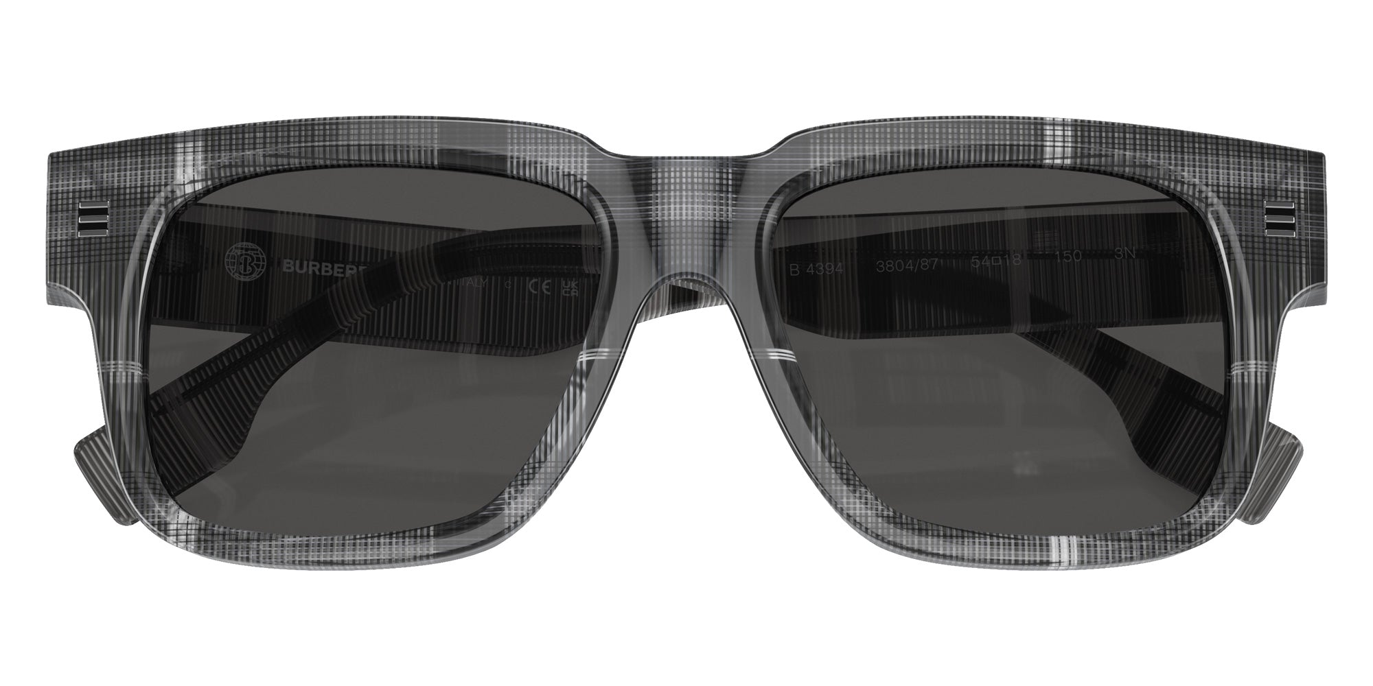 BURBERRY BE4394 Hayden 380487 54 - Charcoal Check #id:be4394380487_s:100120
