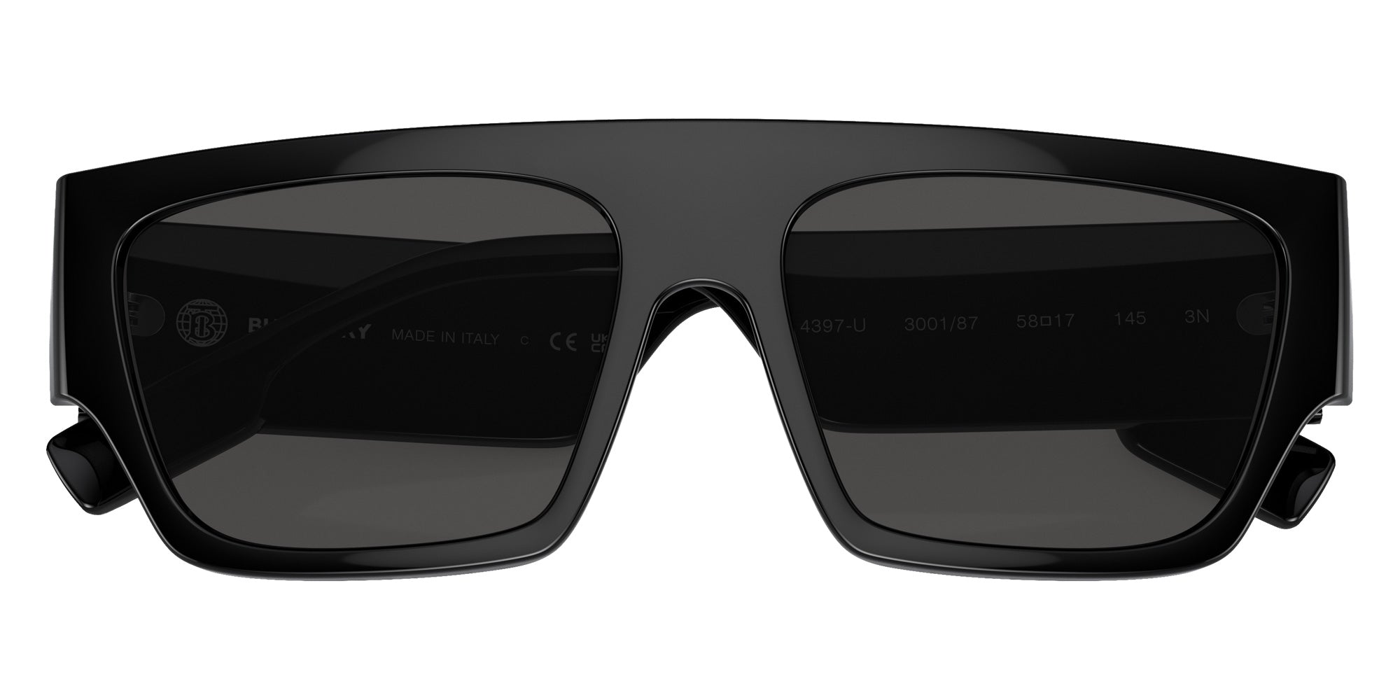 Burberry BE4397U Micah 300187 58 - Black / Dark Gray #id:be4397u300187_s:100120