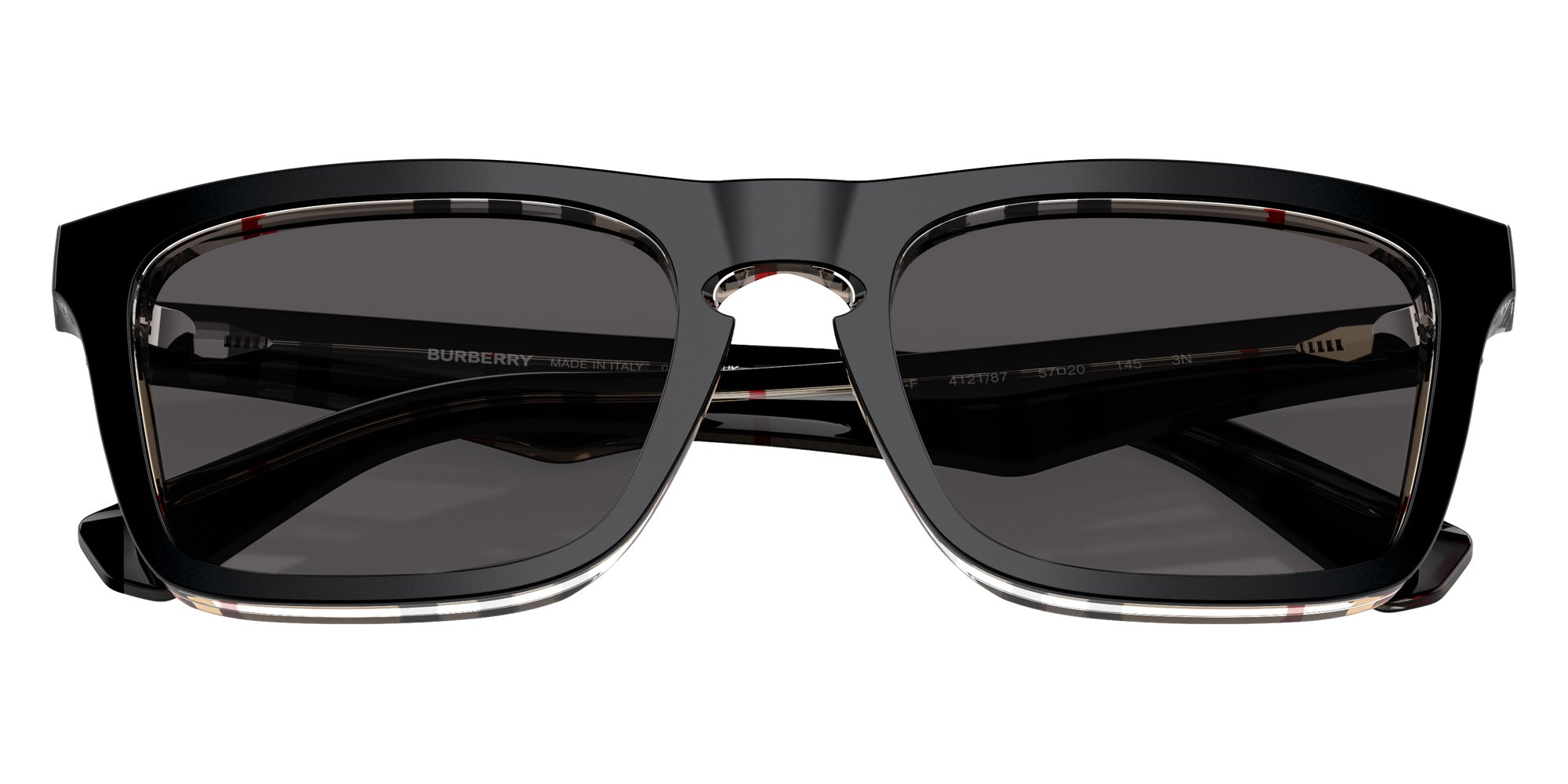 Burberry BE4434F 412187 57 - Top Black on Vintage Check / Dark Gray #id:be4434f412187_s:100120