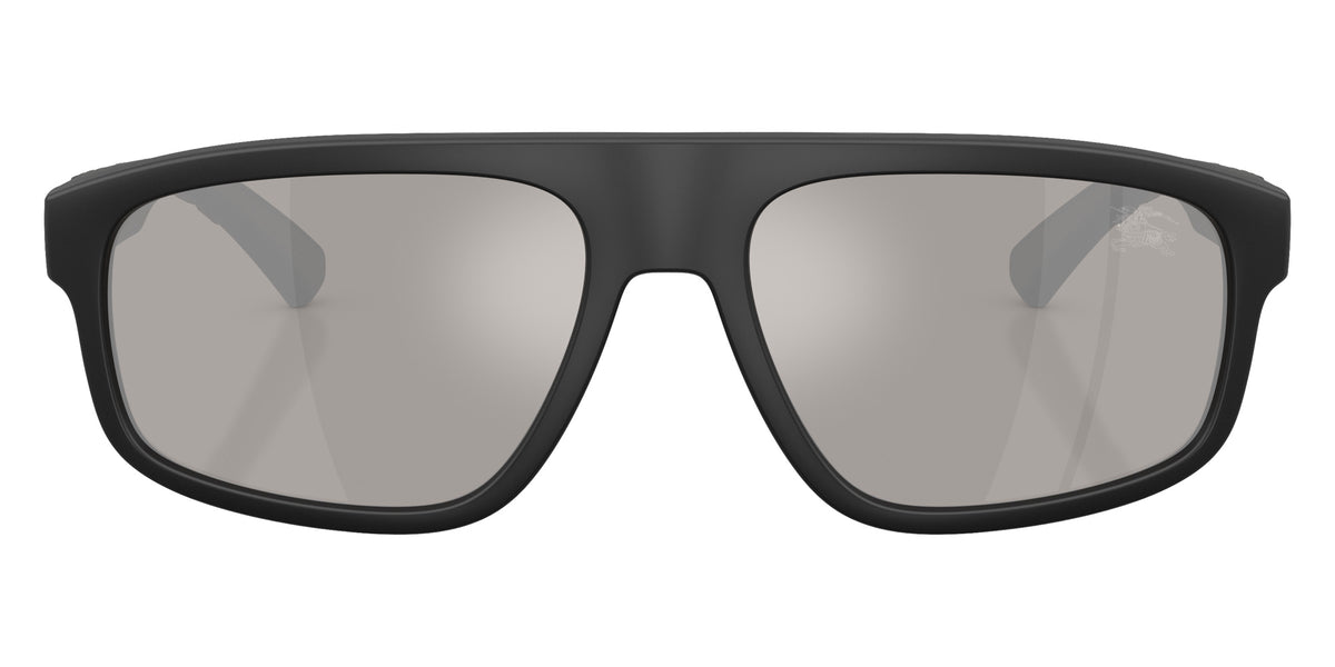 BURBERRY BE4501U 42606G 57 - Matte Black / Light Gray Mirrored Silver #id:be4501u42606g_s:102100