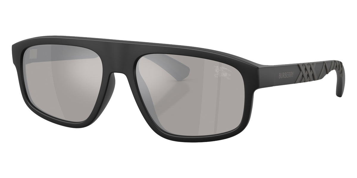 BURBERRY BE4501U 42606G 57 - Matte Black / Light Gray Mirrored Silver #id:be4501u42606g_s:102105