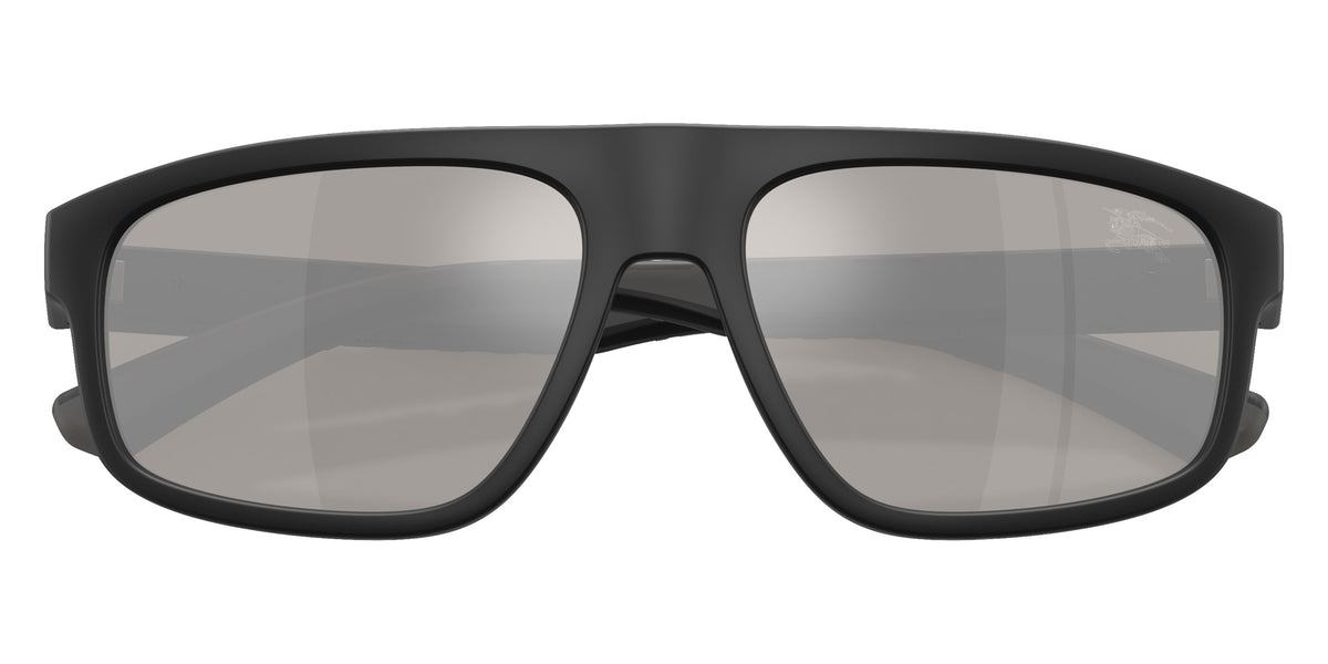 BURBERRY BE4501U 42606G 57 - Matte Black / Light Gray Mirrored Silver #id:be4501u42606g_s:102120