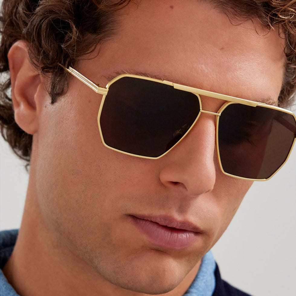 Bottega Veneta BV1012S 003 60 - Gold / Brown #id:bv1012s003_s:100115