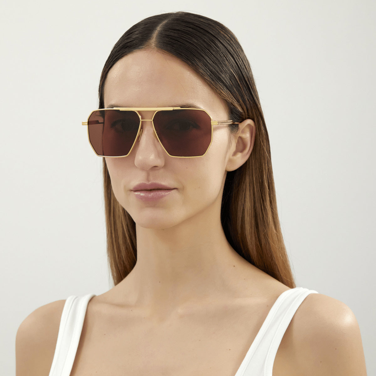 Bottega Veneta BV1012S 005 60 - Gold / Brown #id:bv1012s005_s:100115