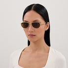 Bottega Veneta BV1419S 001 56 - Gold / Brown #id:bv1419s001_s:100115