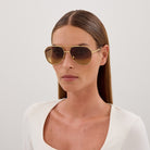 Bottega Veneta BV1465S 004 60 - Gold / Brown Flash #id:bv1465s004_s:102115