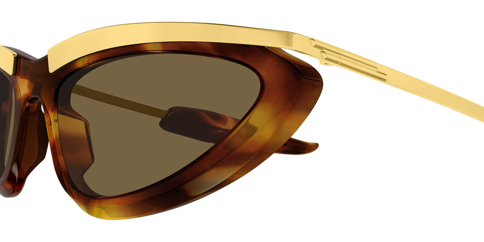 Bottega Veneta BV1477S 003 58 - Havana/Gold / Brown #id:bv1477s003_s:100110
